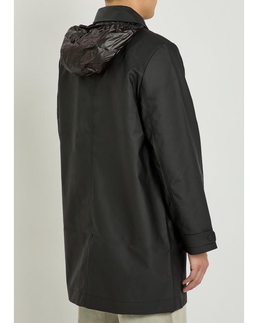 Rains Gray Nara Long Waterproof Jacket for men