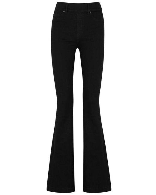 Spanx Black Flared-Leg Jeans
