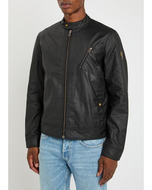 Belstaff Black Sideline Waxed Cotton Jacket for men