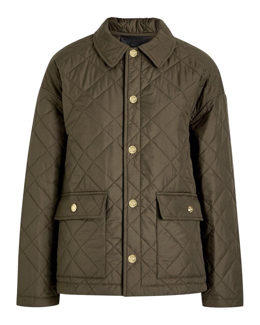 Nili Lotan Green Helah Quilted Shell Jacket