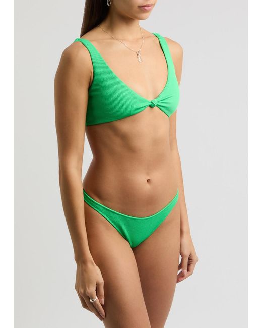 Melissa Odabash Green Ibiza Ribbed Bikini Top