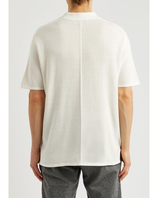 Rag & Bone White Harvey Cotton-blend Polo Shirt for men