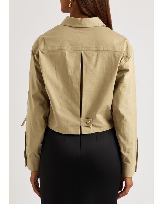 3.1 Phillip Lim Natural Cropped Stretch-cotton Shirt