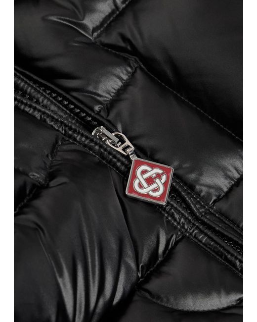 Casablanca Black Monogram Quilted Shell Jacket for men