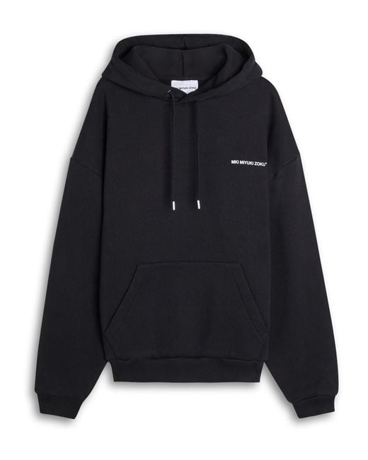 MKI Miyuki-Zoku Black Uniform Hooded Cotton-Blend Sweatshirt for men