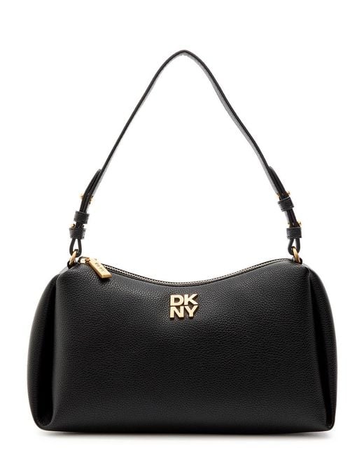 DKNY Black Remy Grained Leather Shoulder Bag