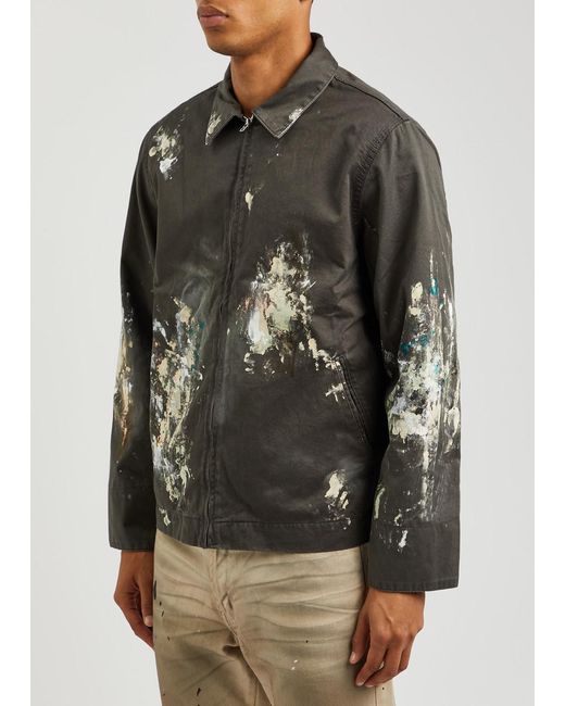 GALLERY DEPT. Black Montecito Paint-splattered Cotton Jacket for men