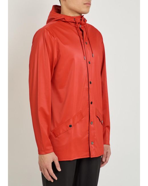 Rains Red Waterproof Jacket for men