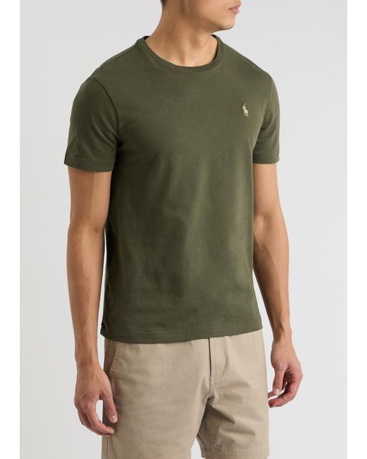 Polo Ralph Lauren Green Custom Slim Cotton T-Shirt for men