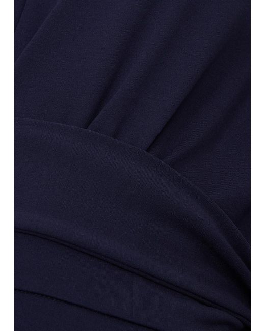 Diane von Furstenberg Blue Marilou Flared Stretch-jersey Jumpsuit