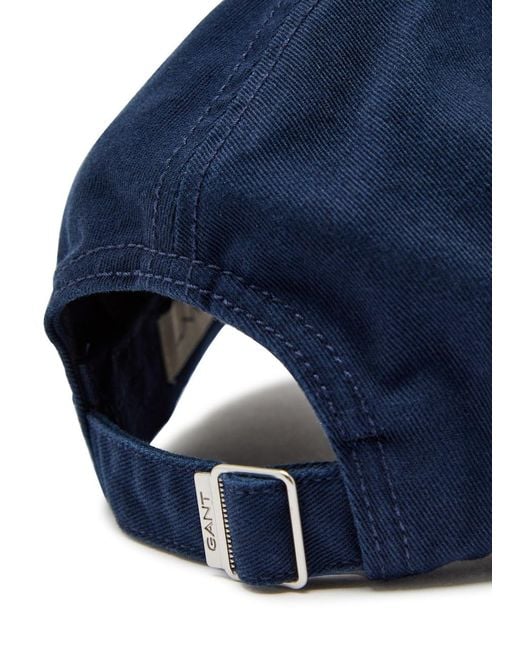 Gant Blue Shield Logo-Embroidered Cotton-Twill Cap for men