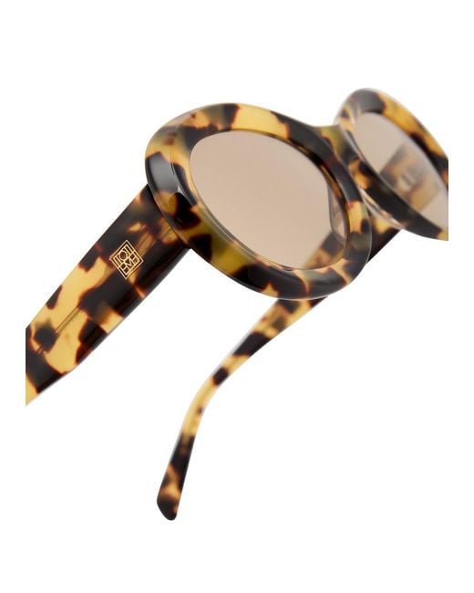 Totême  Metallic Oval-Frame Sunglasses