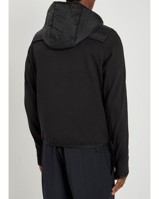 Moncler Black Panelled Cotton-Blend And Shell Jacket for men