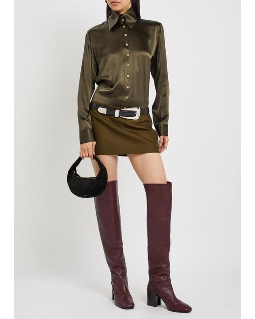 Khaite Green Ivy Silk Shirt