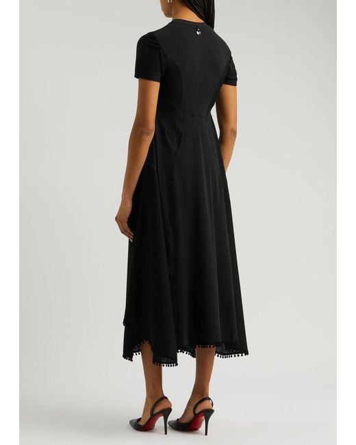 High Black A-List Panelled Stretch-Jersey Midi Dress