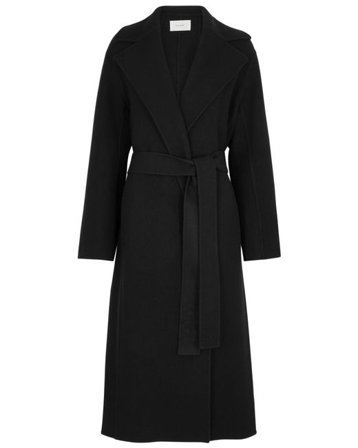 The Row Black Malika Wool-blend Coat