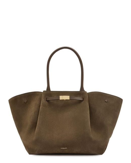 DeMellier London Brown The New York Grained Leather Tote Bag