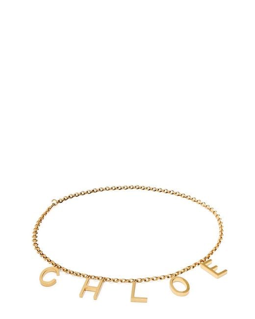 Chloé Metallic The Chloé Letters Belt