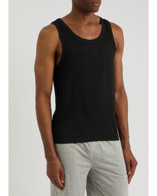 CHE Black Stretch-Jersey Tank for men