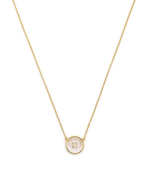 Marc Jacobs Metallic The Button Necklace