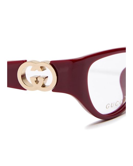 Gucci Brown Oval-Frame Acetate Optical Glasses