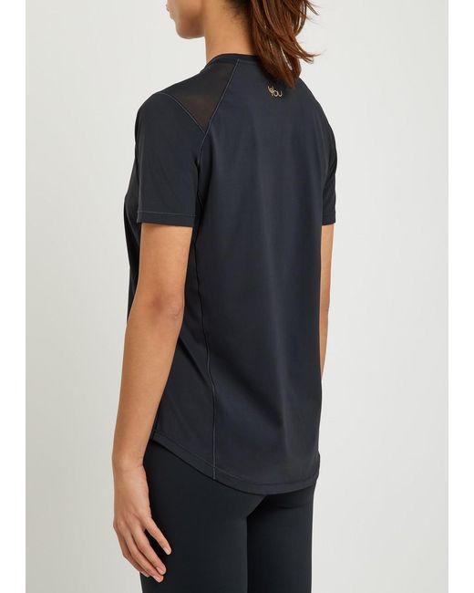 Now You Live Black Waterley Stretch-Jersey T-Shirt
