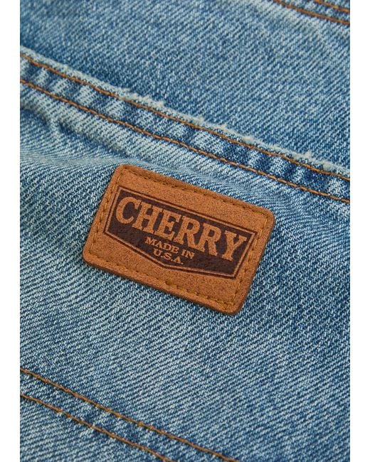 CHERRY LA Blue Carpenter Relaxed Straight-Leg Jeans for men