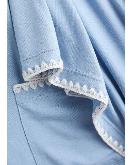 Eberjey Blue Frida Jersey Pyjama Set