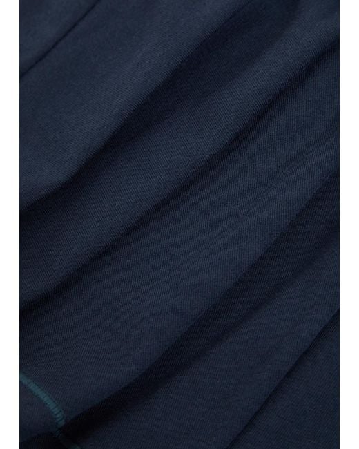 Skims Blue Foldover Stretch-Cotton Mini Skort