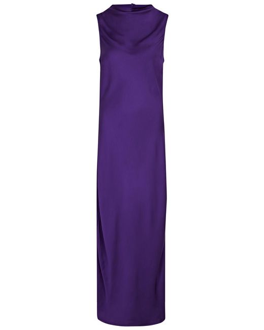 Bella Dahl Purple Satin Maxi Dress