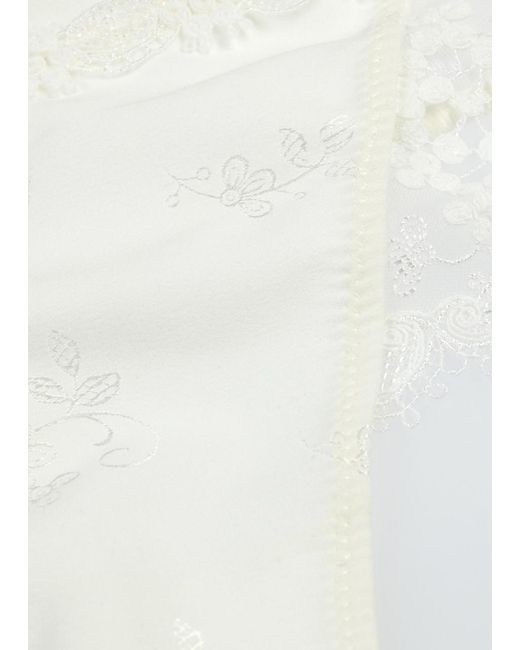 Simone Perele White Wish Satin Thong