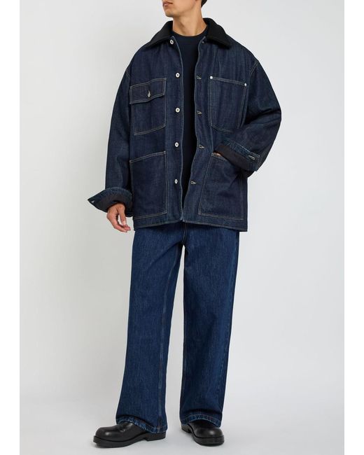 Jil Sander Blue Oversized Denim Jacket for men