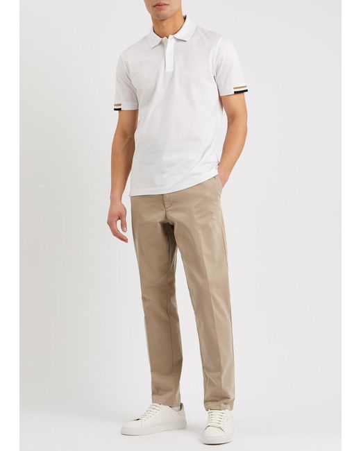 Boss Natural Kane Stretch-Cotton Chinos for men