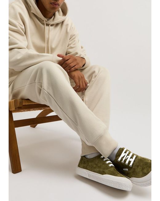 Loewe Green Terra Vulca Suede Sneakers for men