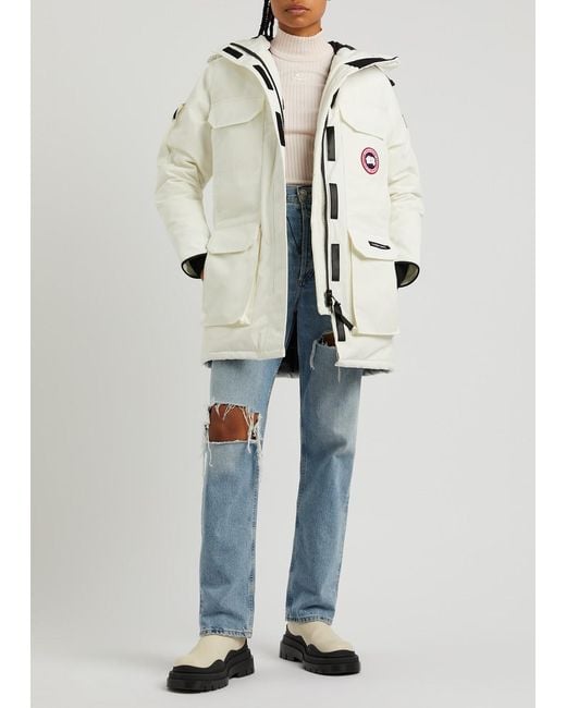 Canada Goose White Expedition Hooded Arctic-Tech Parka, Parka, Coat