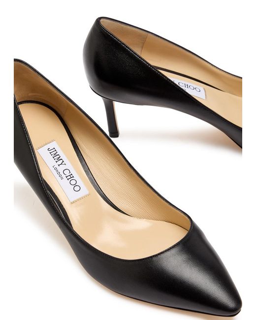 Jimmy Choo Black Romy 60 Leather Pumps