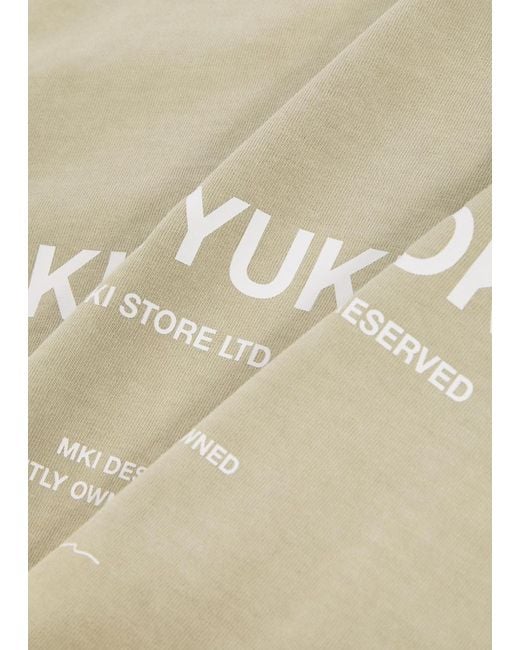 MKI Miyuki-Zoku White Design Studio Logo-Print Cotton T-Shirt for men