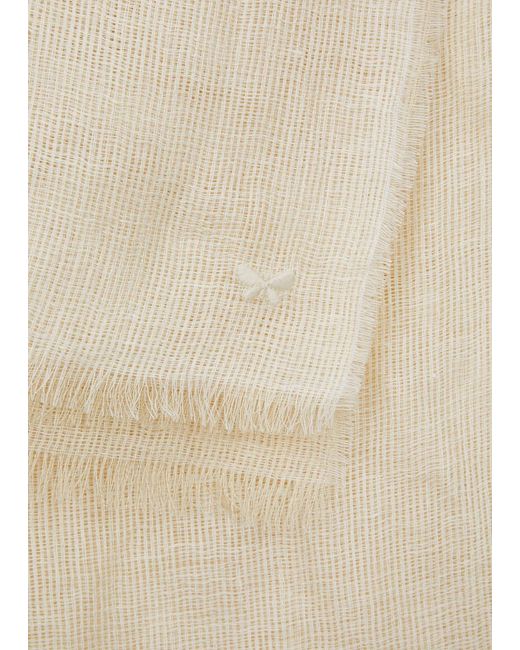Weekend by Maxmara Natural Anson Fringed Linen Scarf