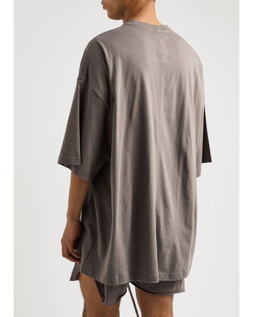Rick Owens Gray X Champion Tommy Oversized Cotton T-Shirt for men