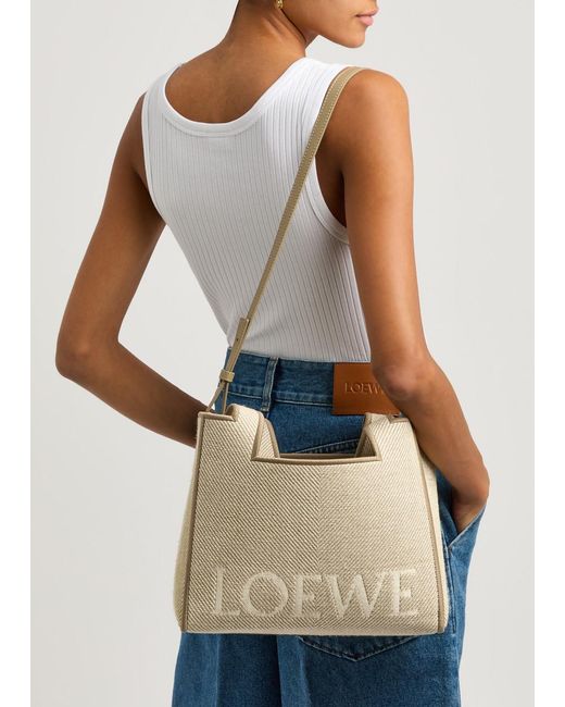 Loewe Natural Medium Logo Canvas Tote