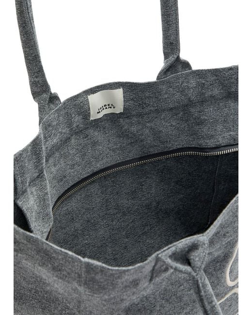 Isabel Marant Black Yenky Logo Canvas Tote