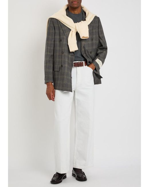 Gant Gray Checked Wool Blazer for men