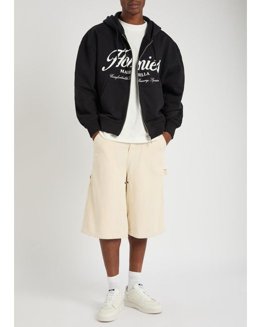 Homies Marbella Black Essentials Hooded Cotton Sweatshirt for men