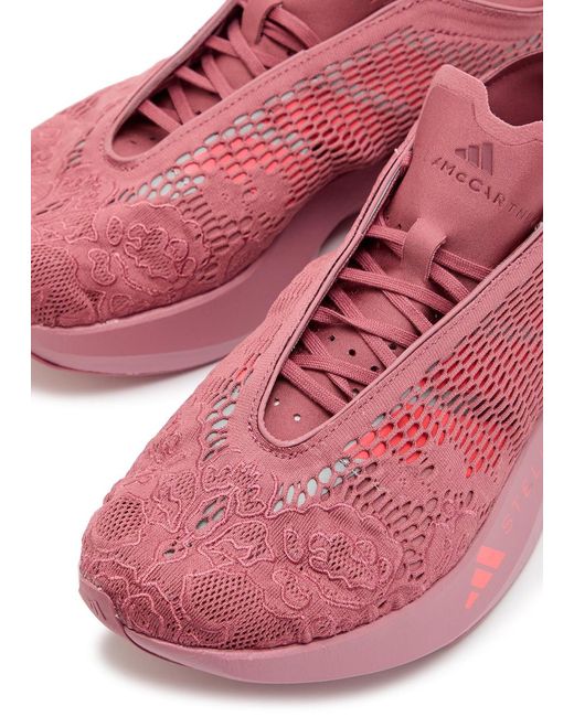 Stella McCartney Pink Adidas X Adizero Mesh-Knit Sneakers