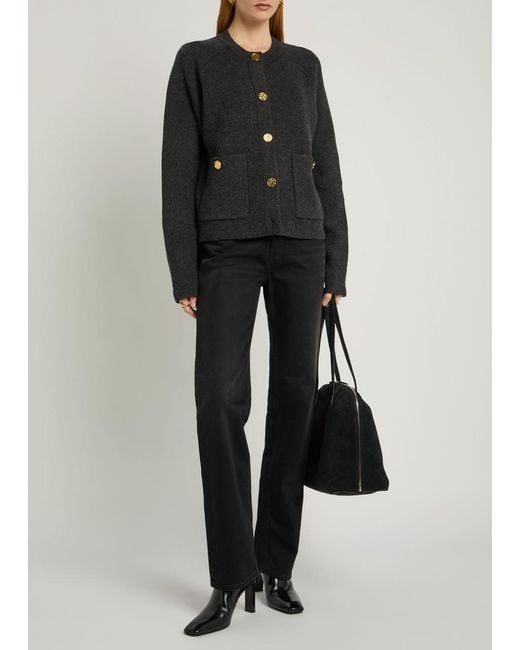 Totême  Black Wool-Blend Cardigan