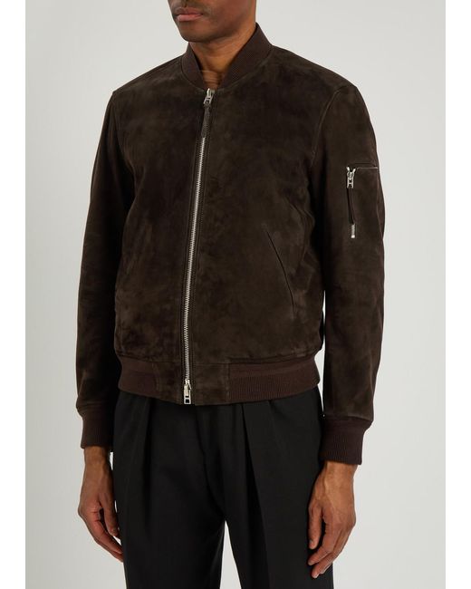 Tom Ford Black Suede Bomber Jacket for men