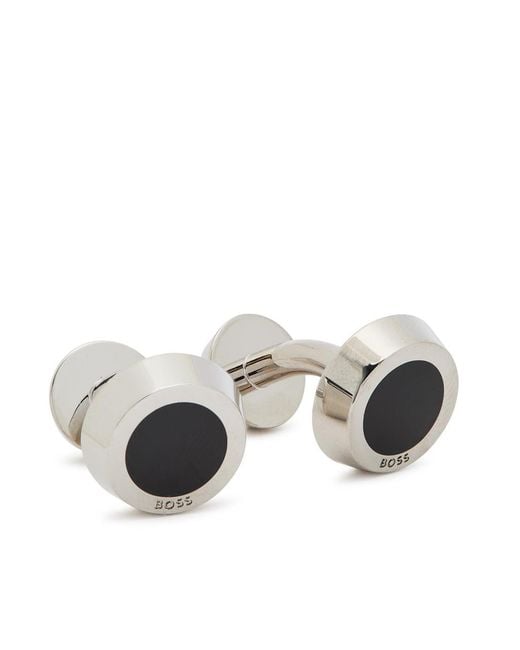 Boss Metallic Simony Enamelled Cufflinks for men