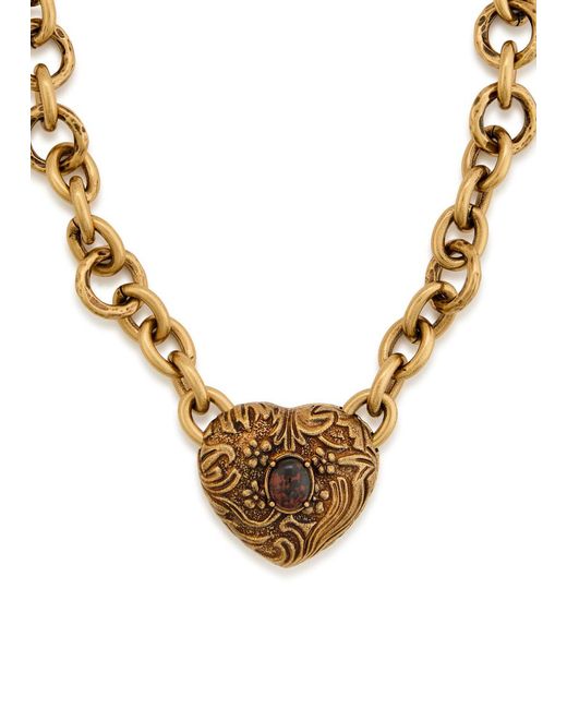 Chloé Metallic The Château Treasures Heart Necklace