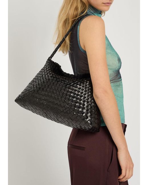 Dragon Diffusion Santa Maria Woven Leather Shoulder Bag in Red | Lyst UK