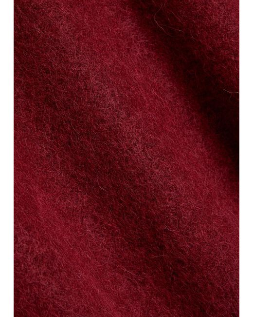 Vince Red Brushed Alpaca-Blend Jumper